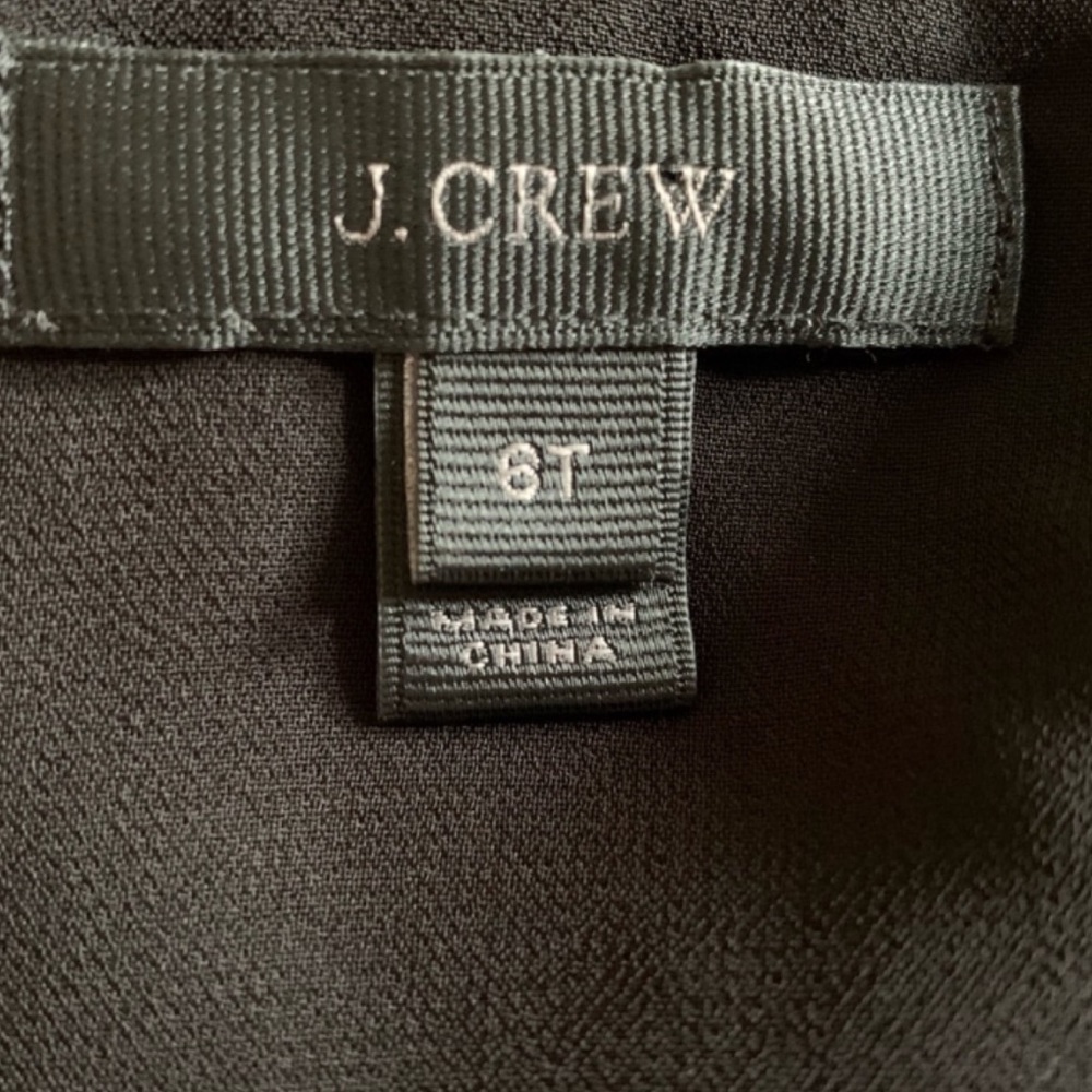 J Crew Black Velvet Ruffle Front Size 6T Tank Top - Picture 4 of 5